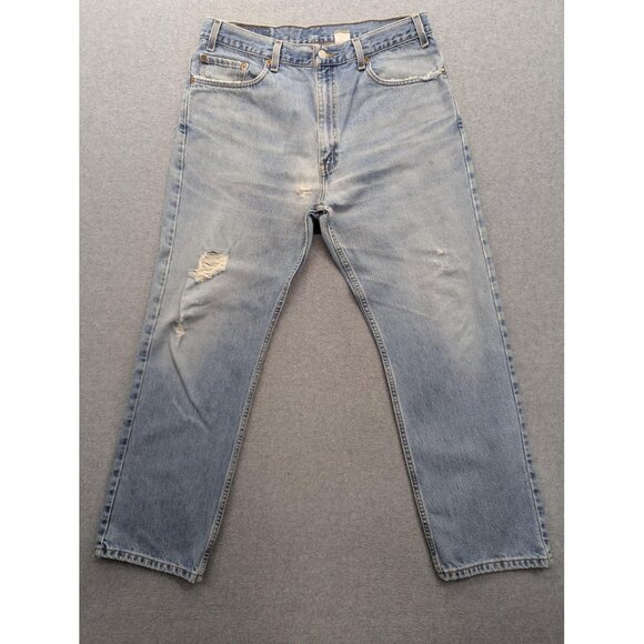 VTG Levis 505 Mens Jeans 38x30 Blue Straight Leg Regular Fit Paper Tag '90s - Picture 1 of 16
